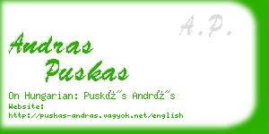 andras puskas business card